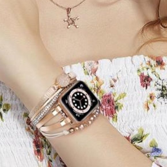 NEW Beaded Boho Multilayer Apple Watch Band main image 5